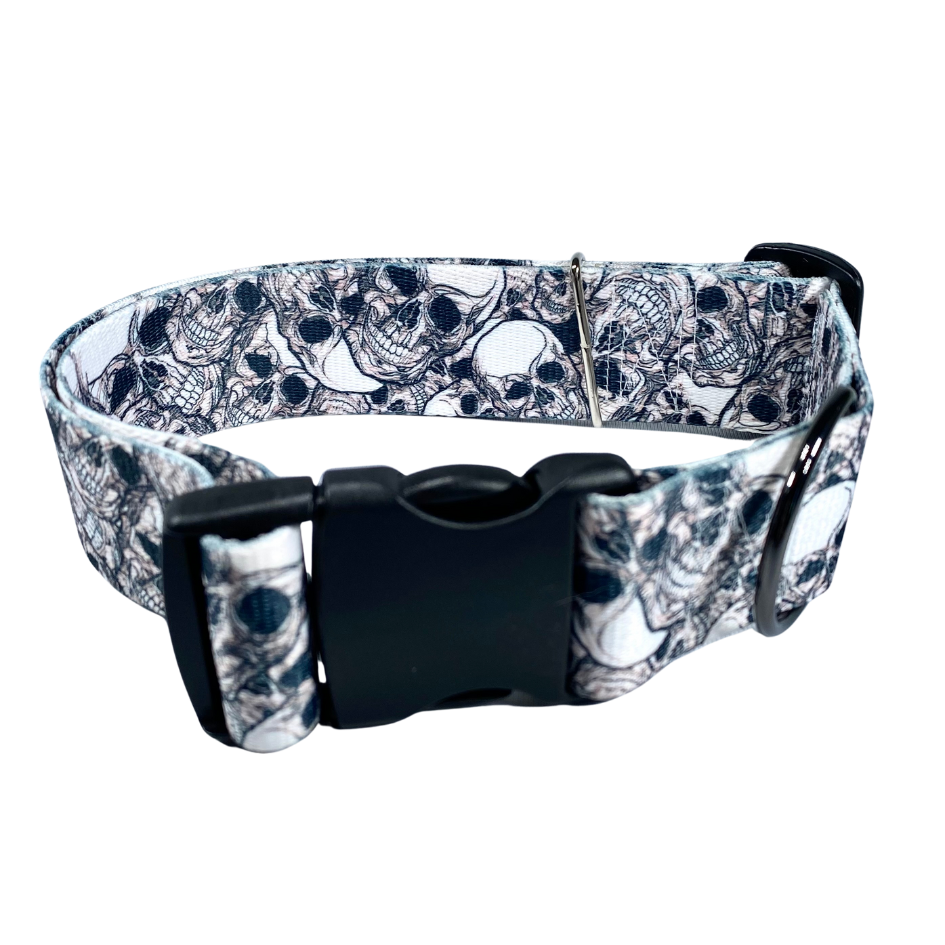 Sketchy Skulls Dog Collar